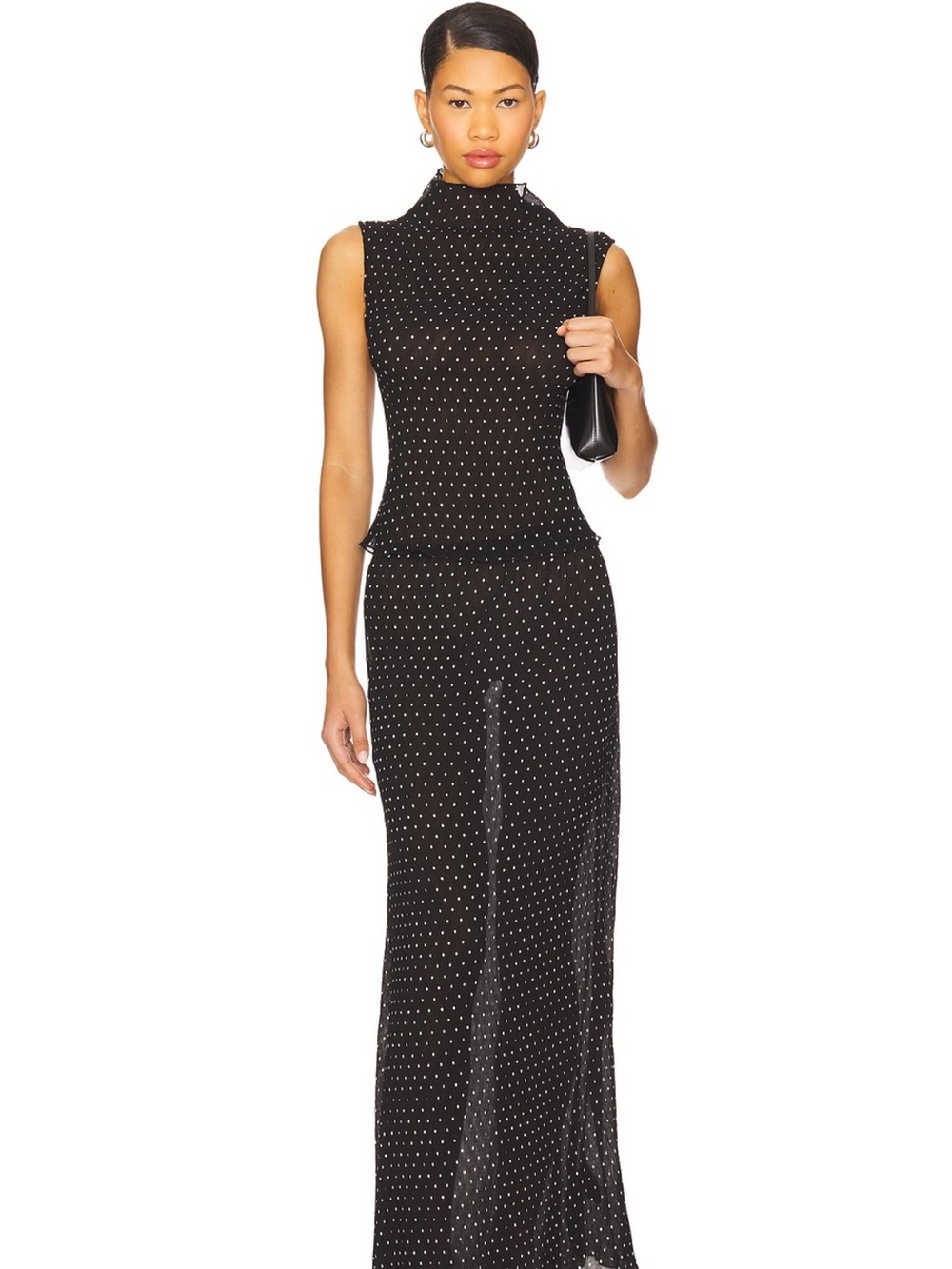 Lioness Black Polka Dot top & Maxi Skirt
